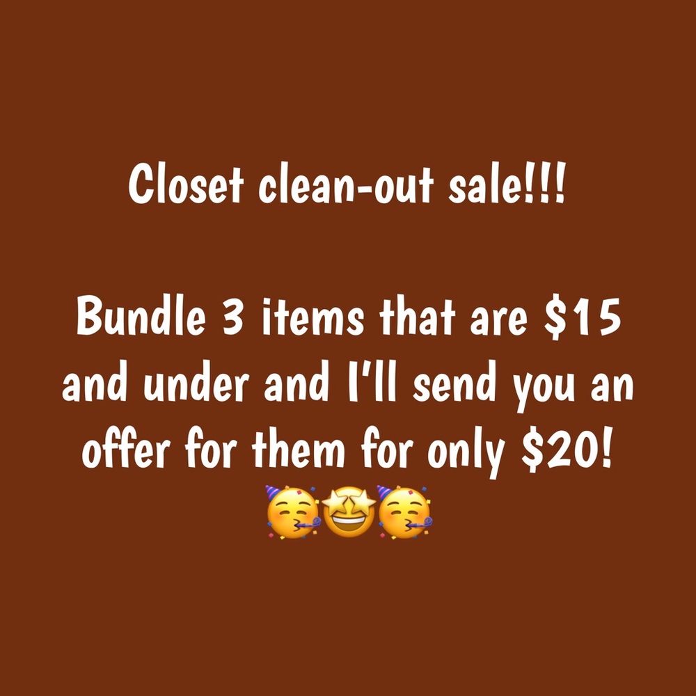 Closet clean - out Sale!!!